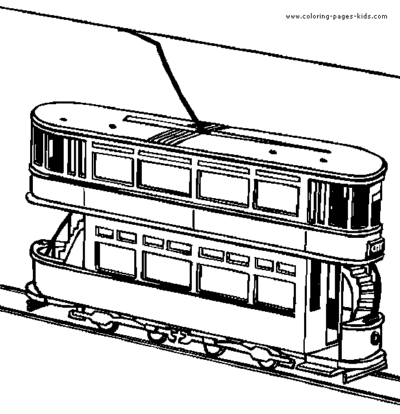 Tram coloring #17, Download drawings