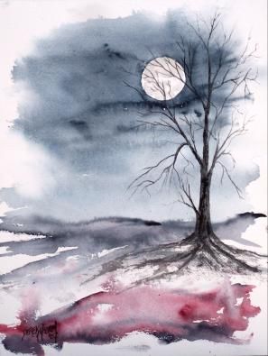 Tree In Dark Sky coloring #15, Download drawings