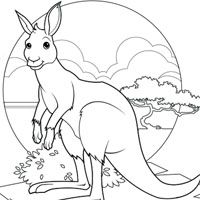 Tree Kangaroo coloring #6, Download drawings