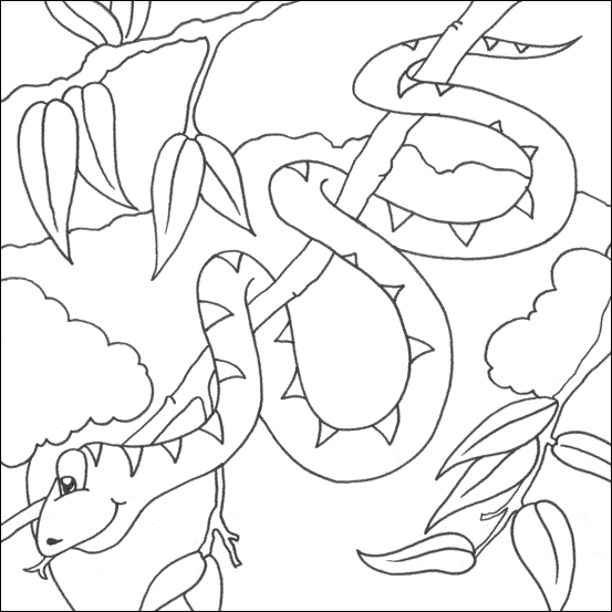 Tree Snake coloring #6, Download drawings