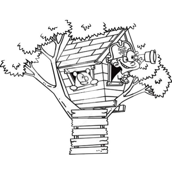 Treehouse coloring #9, Download drawings