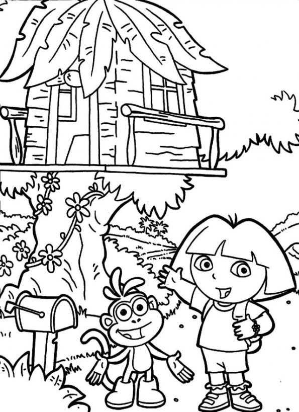 Treehouse coloring #4, Download drawings