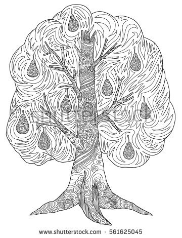 Tree-lined coloring #7, Download drawings