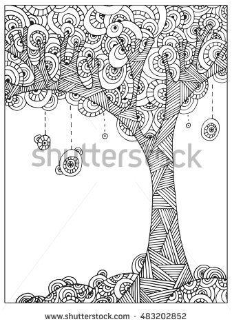 Tree-lined coloring #2, Download drawings
