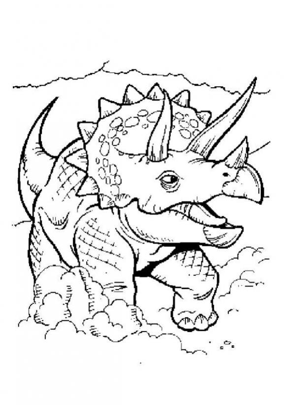 Triceratops coloring #6, Download drawings