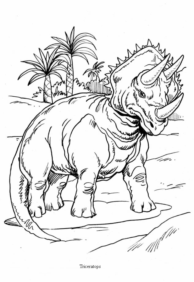 Triceratops coloring #2, Download drawings