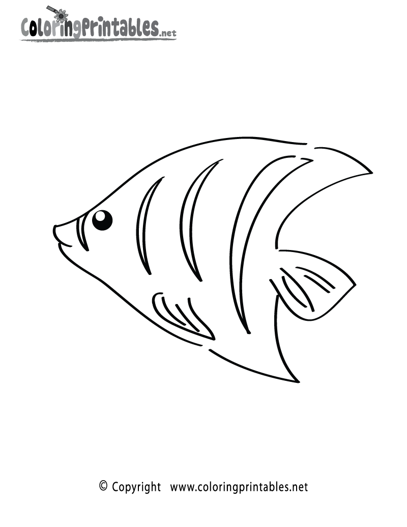 Tropical Fish coloring #1, Download drawings