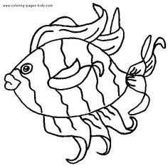 Tropical Fish coloring #2, Download drawings