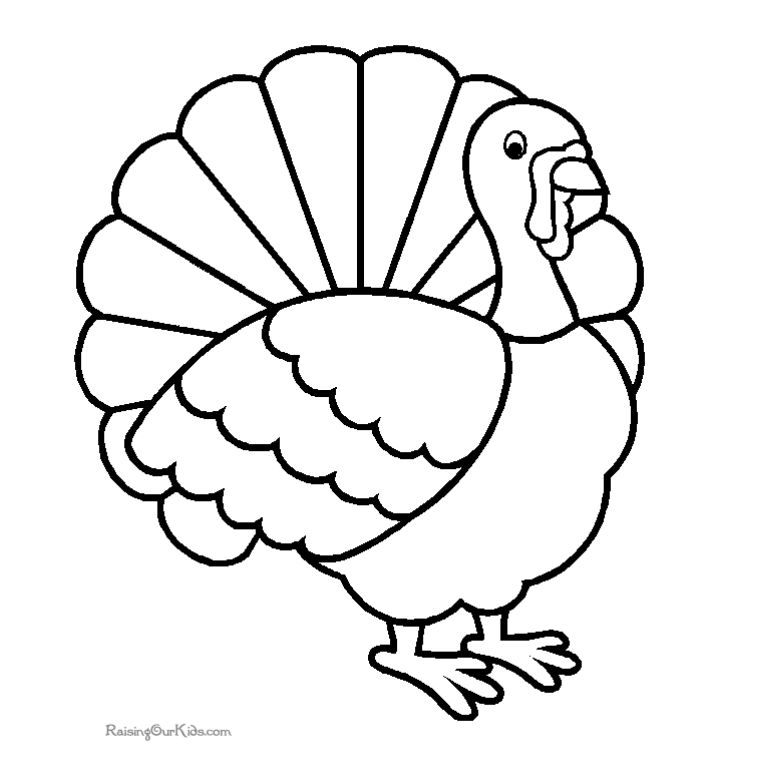 Turkey coloring #3, Download drawings