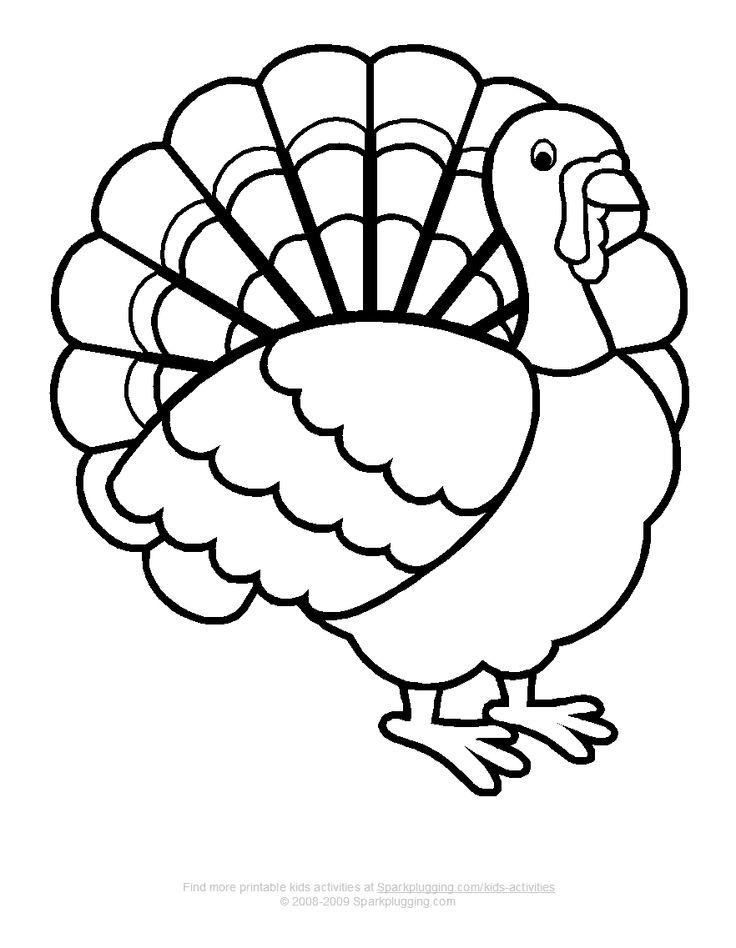 Turkey coloring #15, Download drawings
