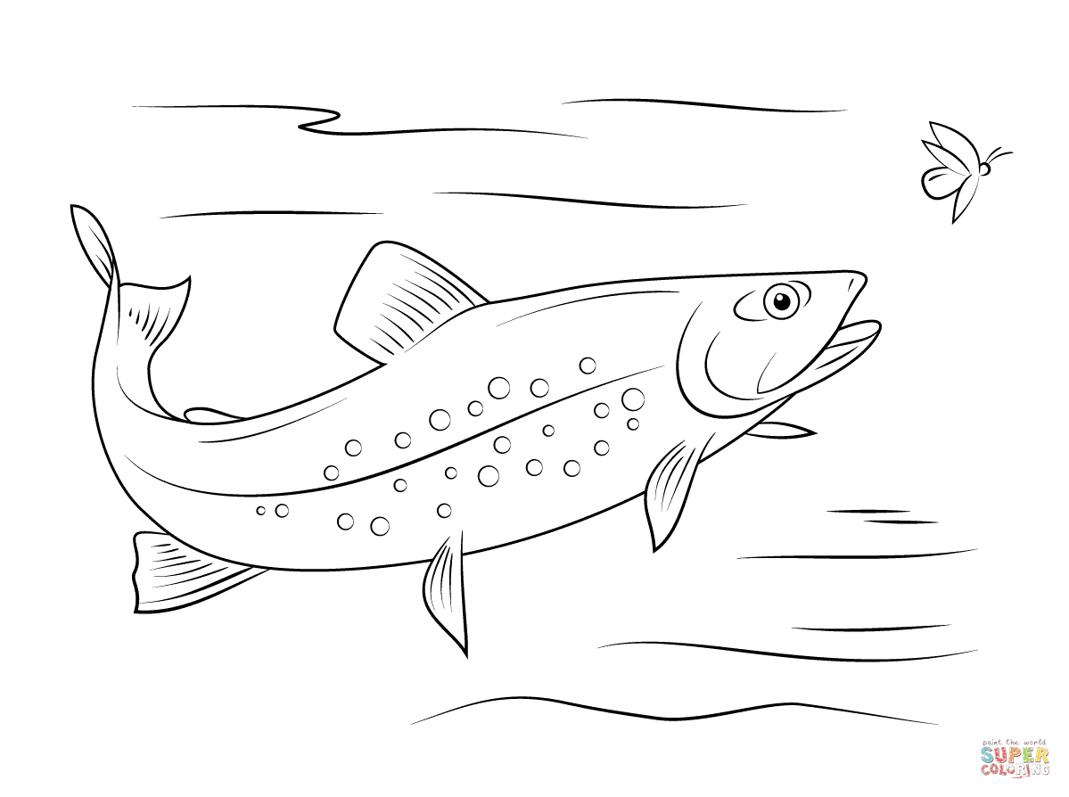Trout coloring #19, Download drawings