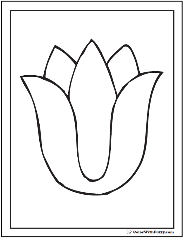 Tulip coloring #12, Download drawings