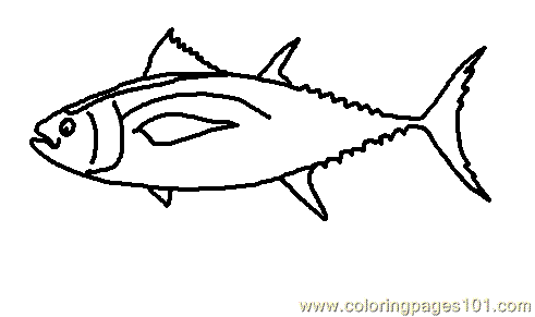 Tuna coloring #4, Download drawings