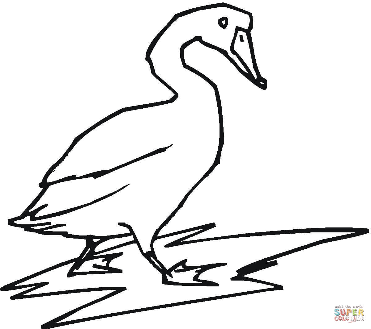 Tundra Swan coloring #10, Download drawings