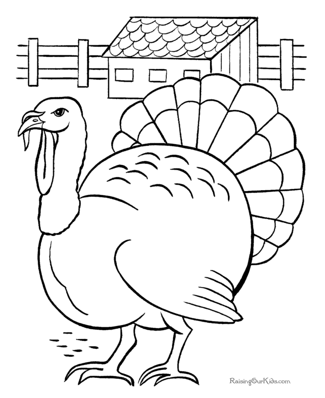 Turkey coloring #10, Download drawings