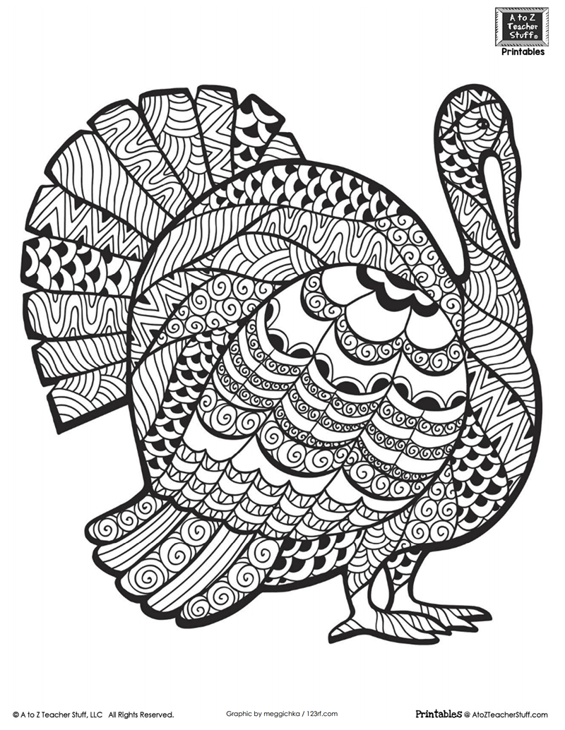 Turkey coloring #20, Download drawings