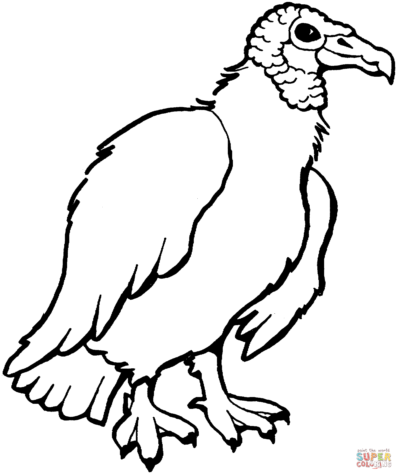 Vulture coloring #2, Download drawings