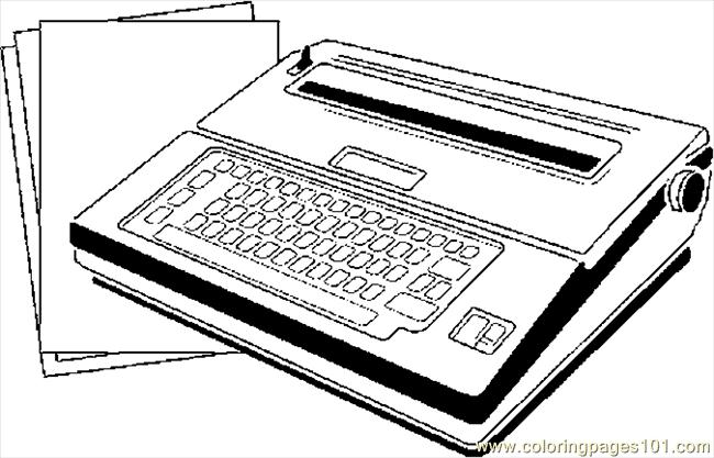Typewriter coloring #9, Download drawings