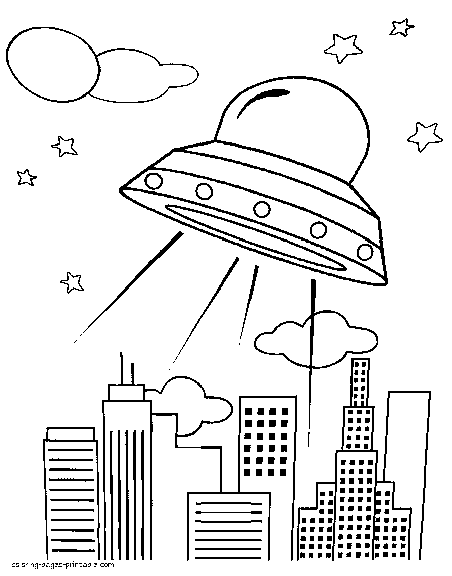 UFO coloring #4, Download drawings