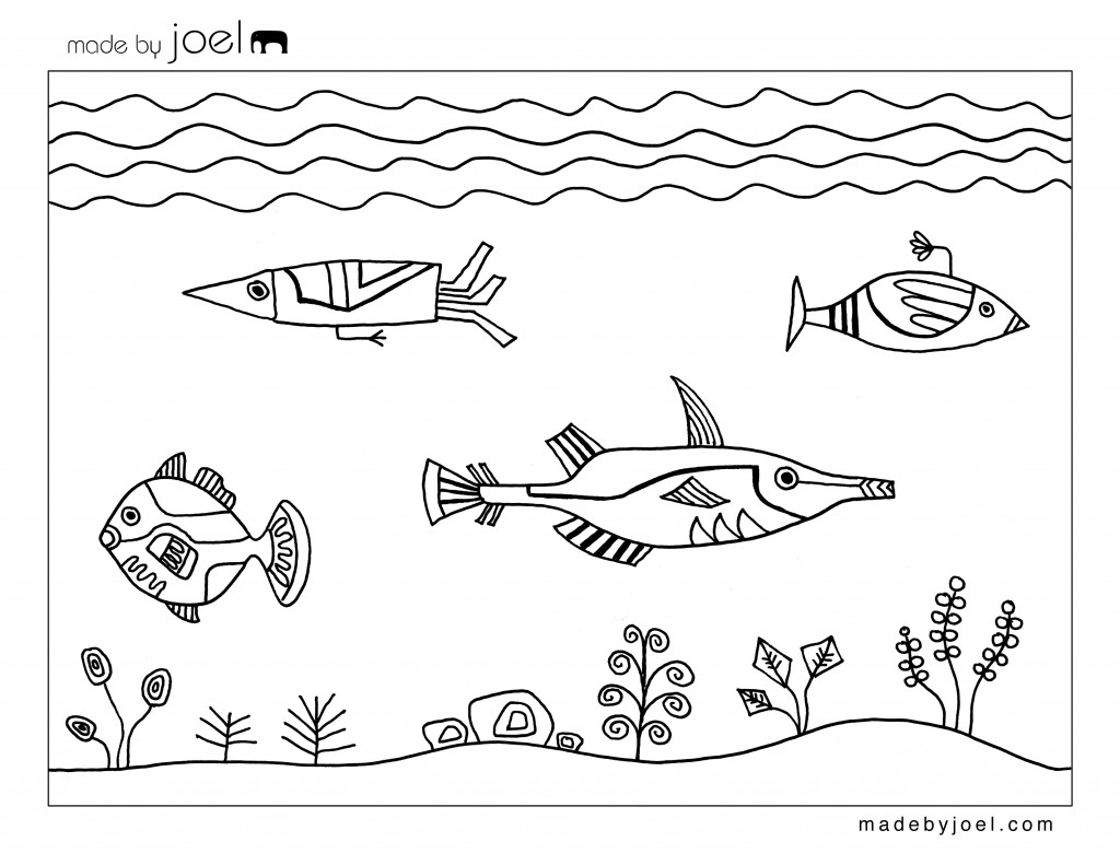 Underwater coloring #11, Download drawings