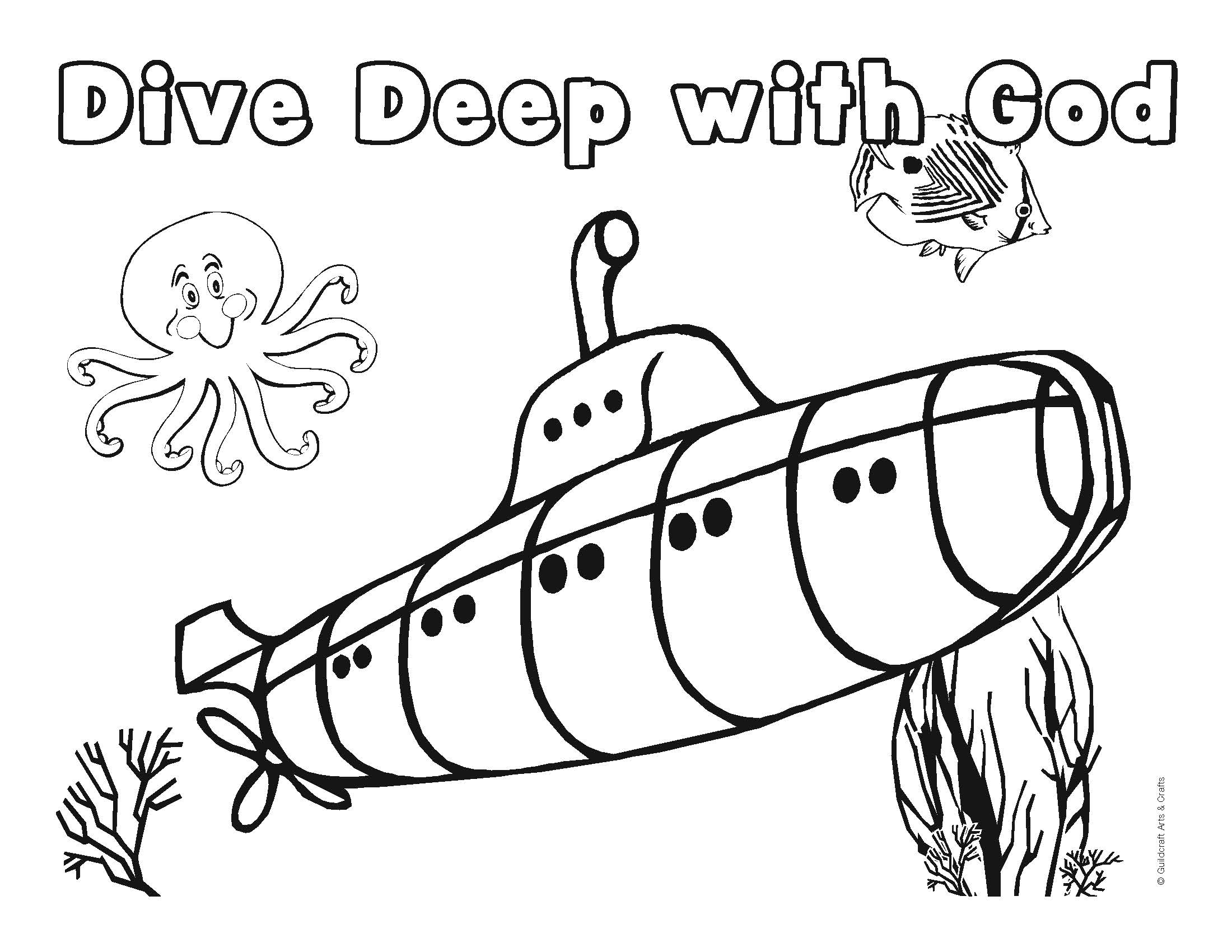 Underwater coloring #7, Download drawings