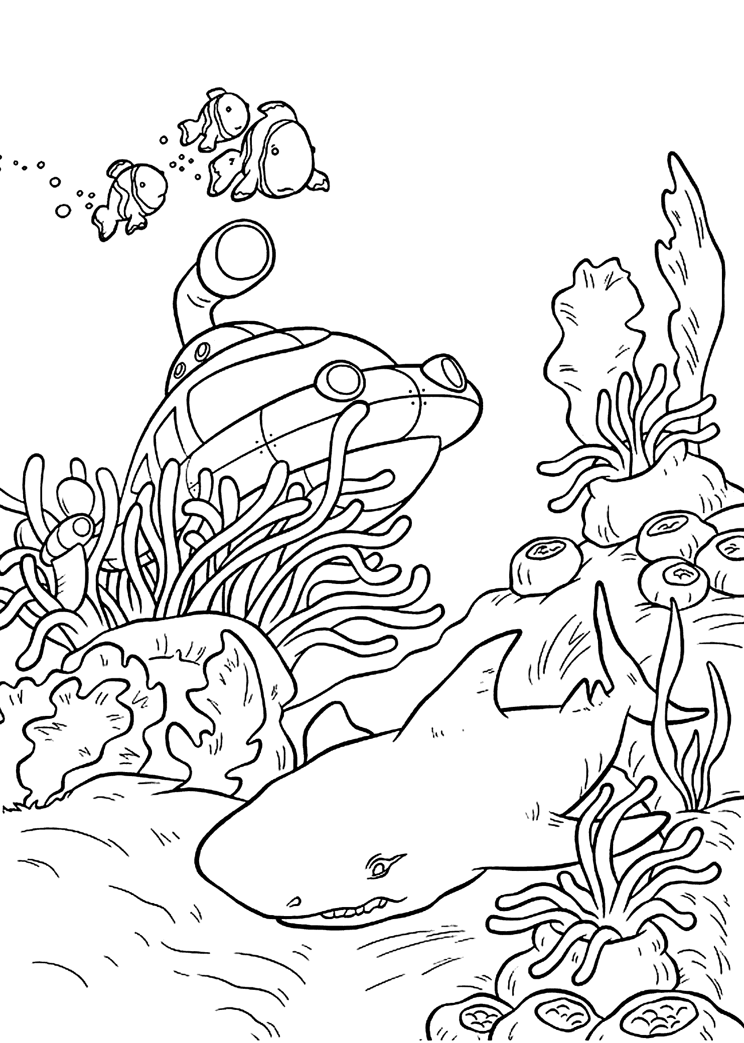 Underwater coloring #15, Download drawings