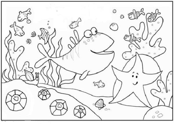 Underwater coloring #8, Download drawings