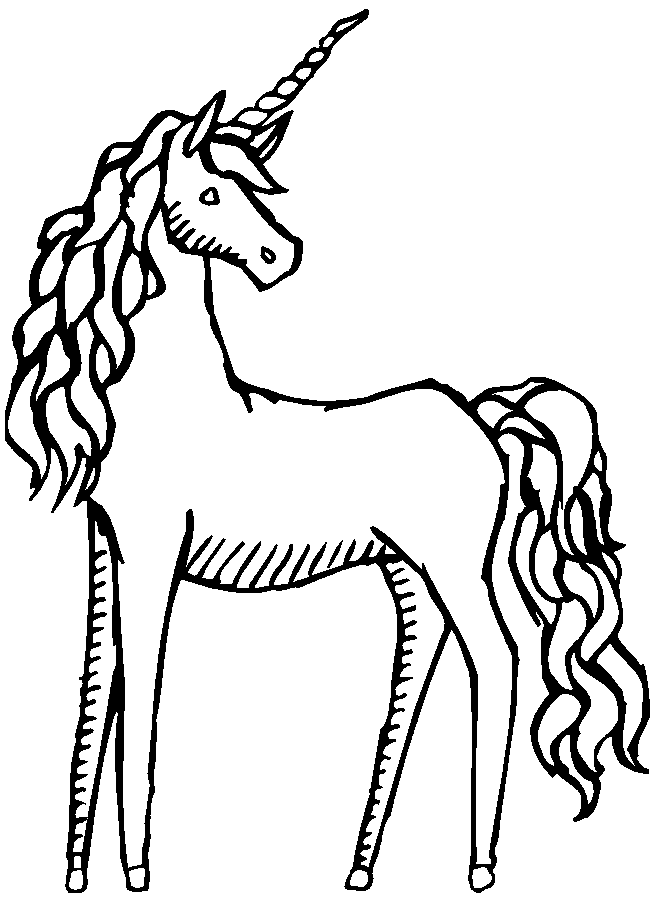 Unicorn coloring #7, Download drawings