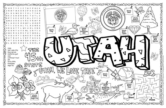 Utah coloring #13, Download drawings