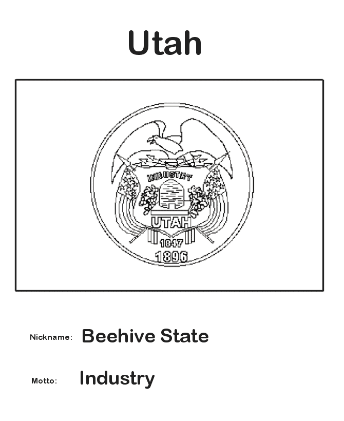 Utah coloring #14, Download drawings