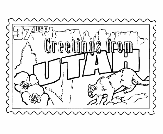 Utah coloring #1, Download drawings