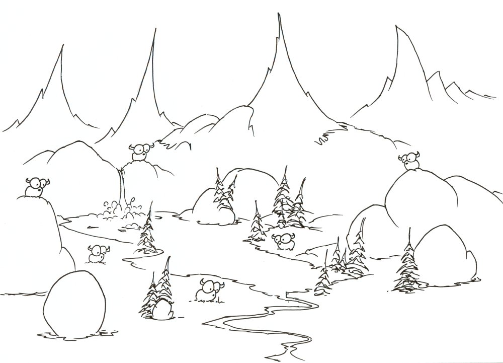 Valley coloring #4, Download drawings