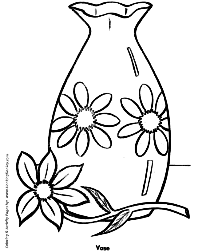 Vase coloring #20, Download drawings