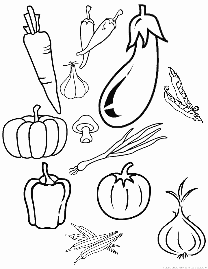 Vegetable coloring #14, Download drawings