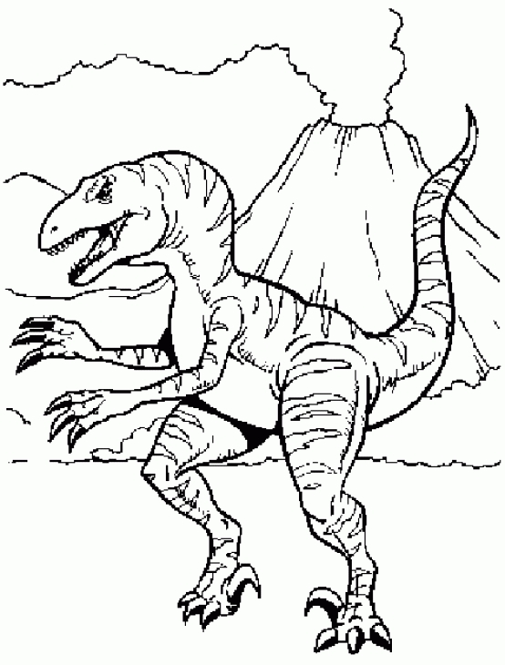 Velociraptor coloring #10, Download drawings