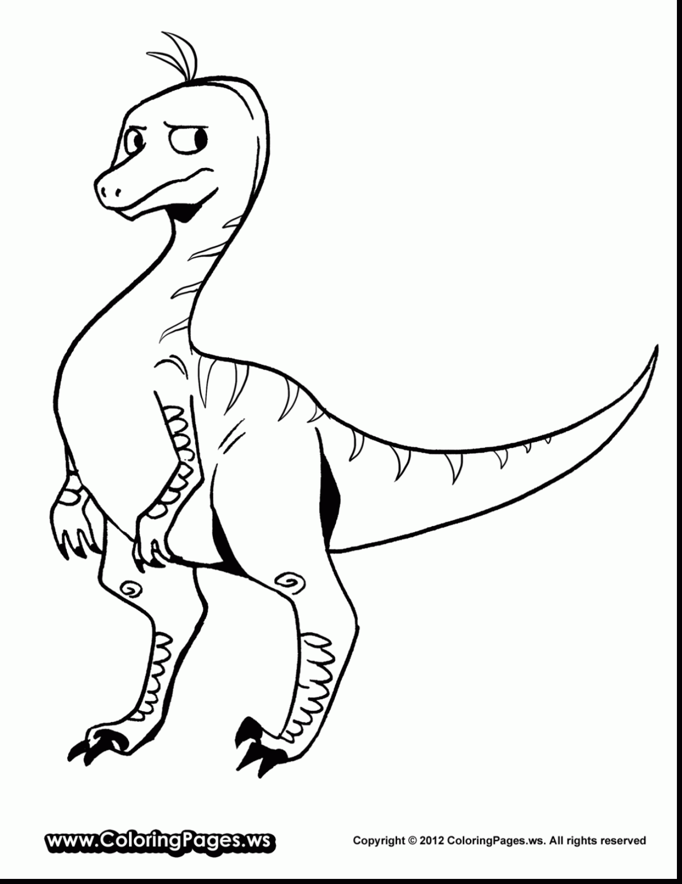 Velociraptor coloring #2, Download drawings