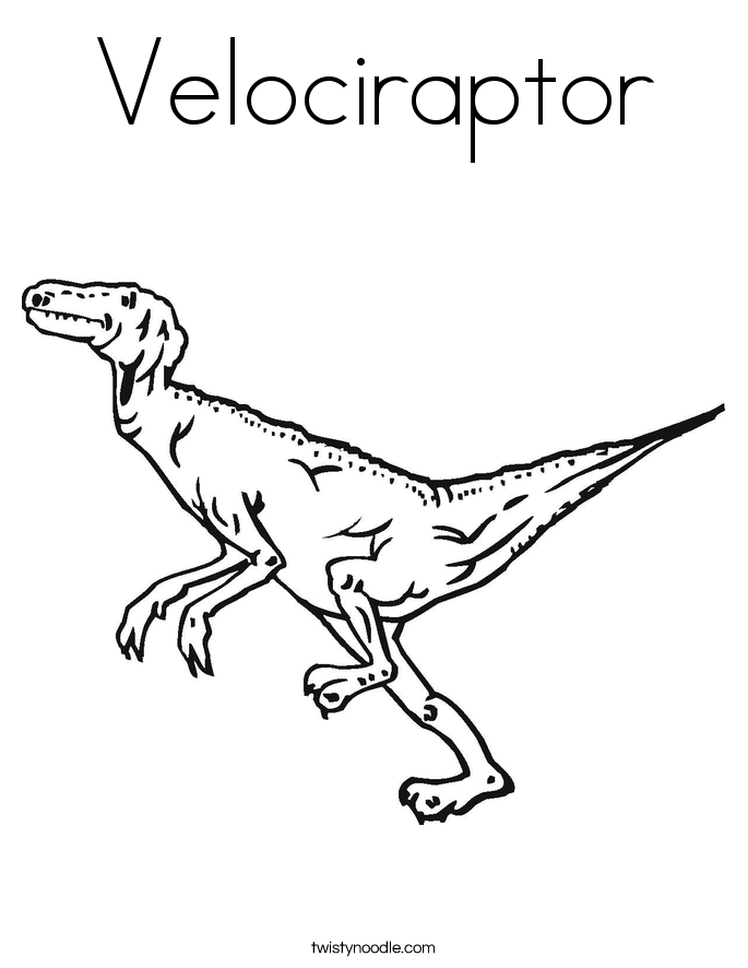 Velociraptor coloring #8, Download drawings