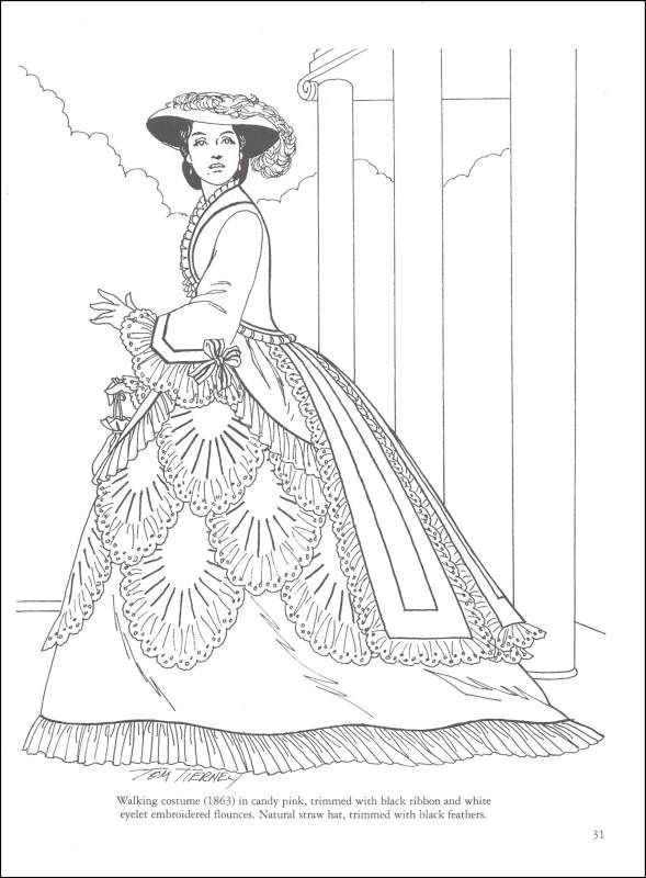 Victorian coloring #16, Download drawings