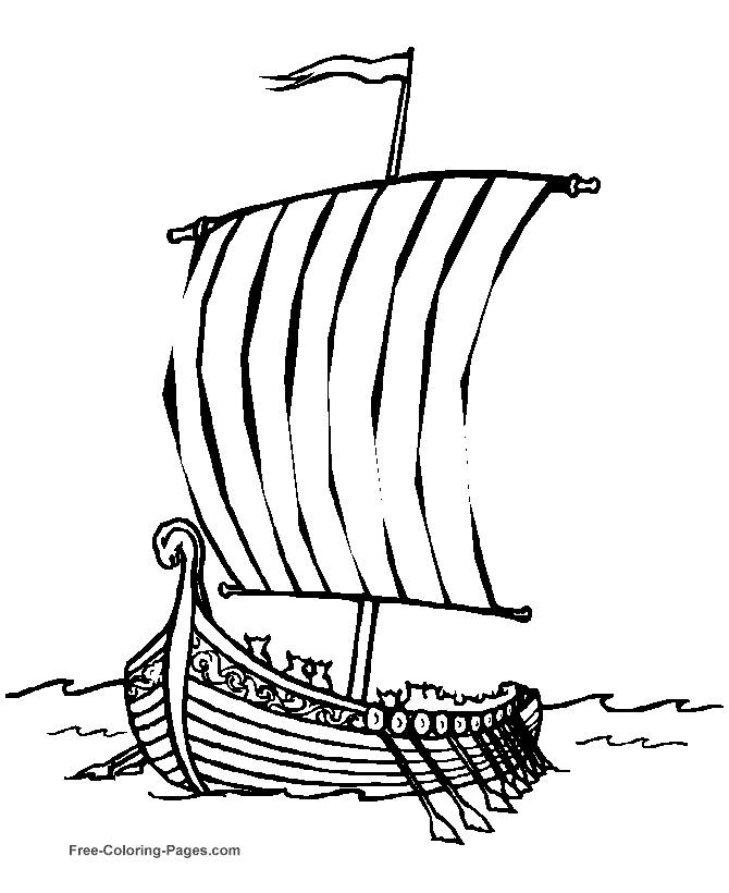 Viking Ship coloring #14, Download drawings