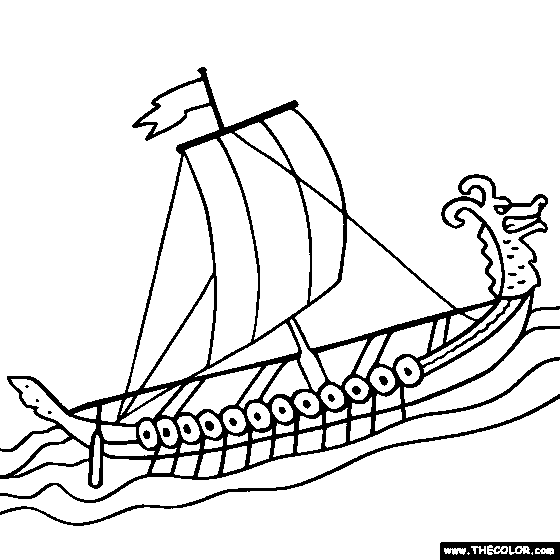 Viking Ship coloring #20, Download drawings