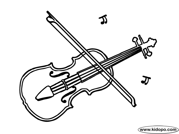 Violin coloring #11, Download drawings