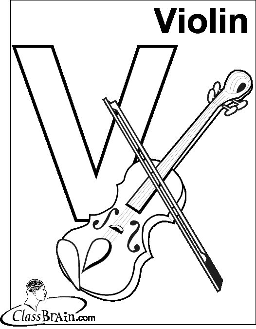 Violin coloring #16, Download drawings