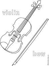 Violin coloring #19, Download drawings