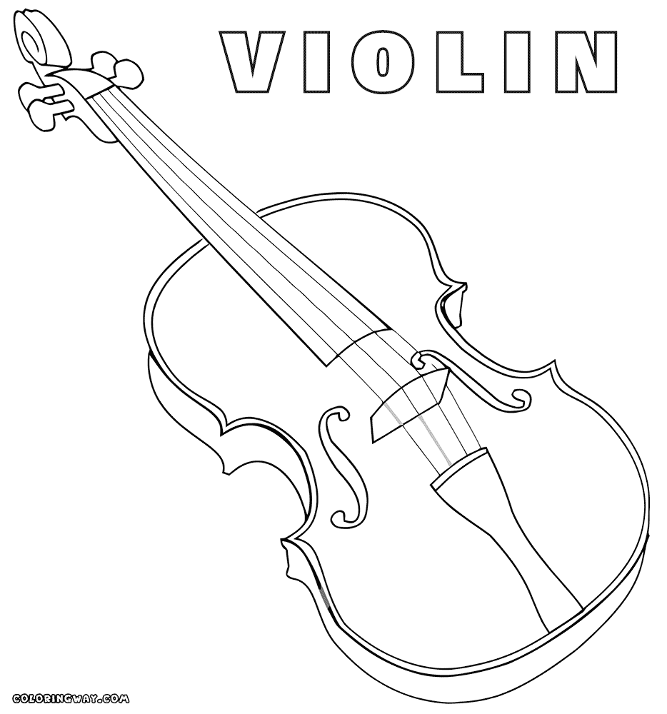 Violinist coloring #12, Download drawings