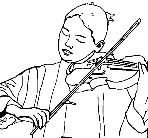 Violinist coloring #11, Download drawings