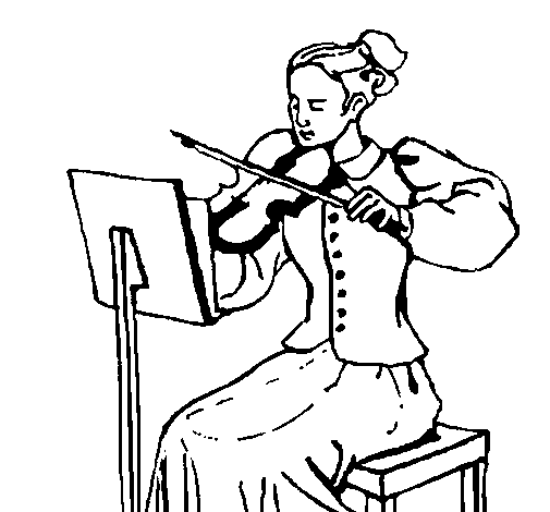 Violinist coloring #8, Download drawings