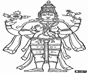 Vishnu coloring #8, Download drawings