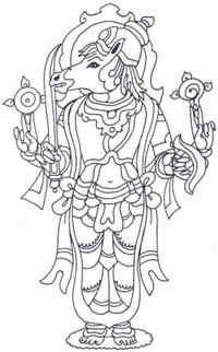 Vishnu coloring #20, Download drawings