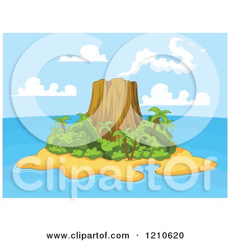 Volcanic Island coloring #5, Download drawings