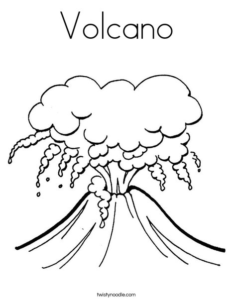 Volcano coloring #14, Download drawings